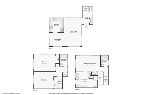 Floorplan - 15519 Ellis Ave, Dolton, IL 60419 photo 1 of 4