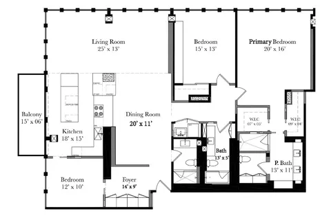 Floorplan - 200 E Delaware Pl #22D, Chicago, IL 60611 photo 1 of 1