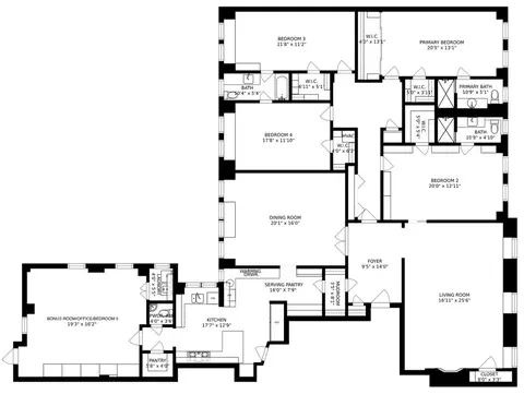 Floorplan - 232 E Walton Pl #4E, Chicago, IL 60611 photo 1 of 1