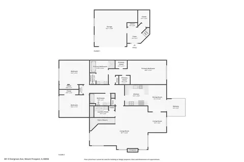 Floorplan - 301 Evergreen Ave, Mount Prospect, IL 60056 photo 1 of 1