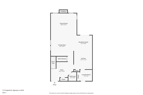 Floorplan - 1171 Kingsmill Dr, Algonquin, IL 60102 photo 1 of 3