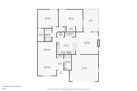 Floorplan - 6167 Golfview Dr, Gurnee, IL 60031 photo 1 of 1