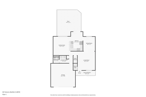 Floorplan - 521 Ivory Ln, Bartlett, IL 60103 photo 1 of 3