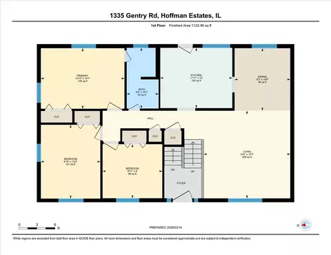 Floorplan - 1335 Gentry Rd, Hoffman Estates, IL 60169 photo 1 of 2