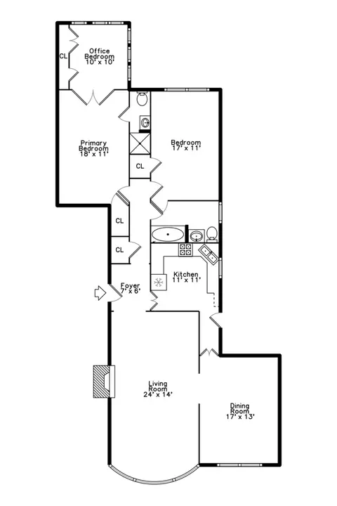 Floorplan - 2321 E 69th St #2, Chicago, IL 60649 photo 1 of 2