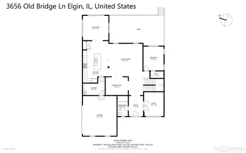 Floorplan - 3656 Old Bridge Ln, Elgin, IL 60124 photo 2 of 4