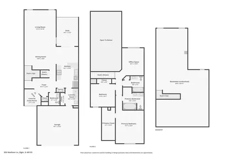 Floorplan - 550 Madison Ln, Elgin, IL 60123 photo 1 of 1