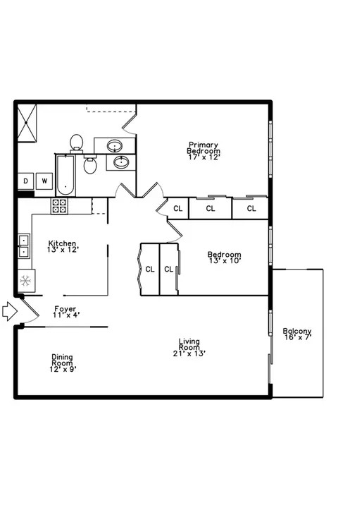 Floorplan - 1685 Mill St #409, Des Plaines, IL 60016 photo 1 of 2
