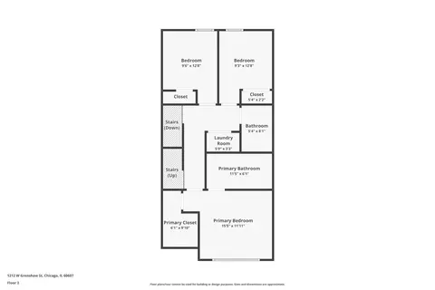 Floorplan - 1212 W Grenshaw St, Chicago, IL 60607 photo 3 of 4