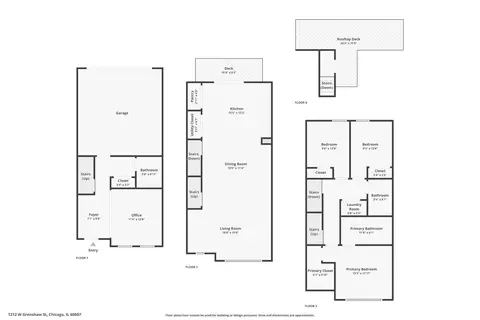 Floorplan - 1212 W Grenshaw St, Chicago, IL 60607 photo 4 of 4