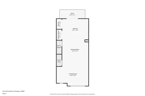 Floorplan - 1212 W Grenshaw St, Chicago, IL 60607 photo 2 of 4