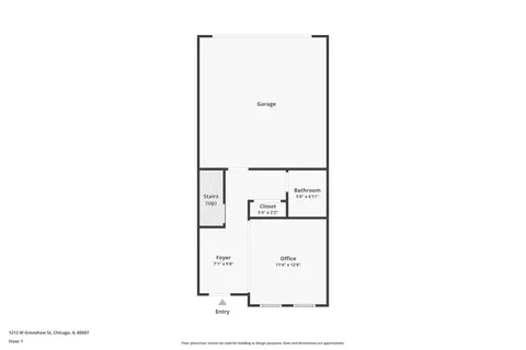 Floorplan - 1212 W Grenshaw St, Chicago, IL 60607 photo 1 of 4