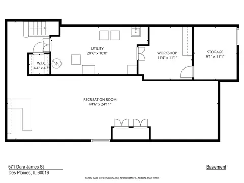 Floorplan - 571 Dara James Rd, Des Plaines, IL 60016 photo 2 of 2
