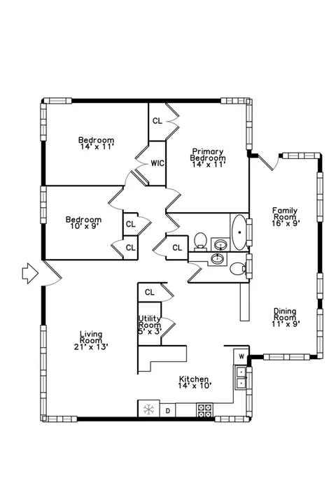 Floorplan - 609 E Thacker St, Des Plaines, IL 60016 photo 1 of 2