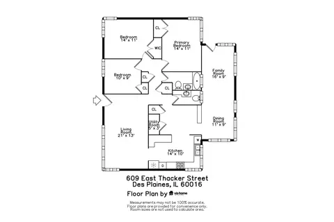 Floorplan - 609 E Thacker St, Des Plaines, IL 60016 photo 2 of 2