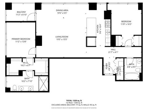 Floorplan - 8 E Randolph St #1208, Chicago, IL 60601 photo 1 of 1