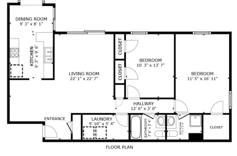 Floorplan - 230 Windsor Ln #A, Willowbrook, IL 60527 photo 1 of 1