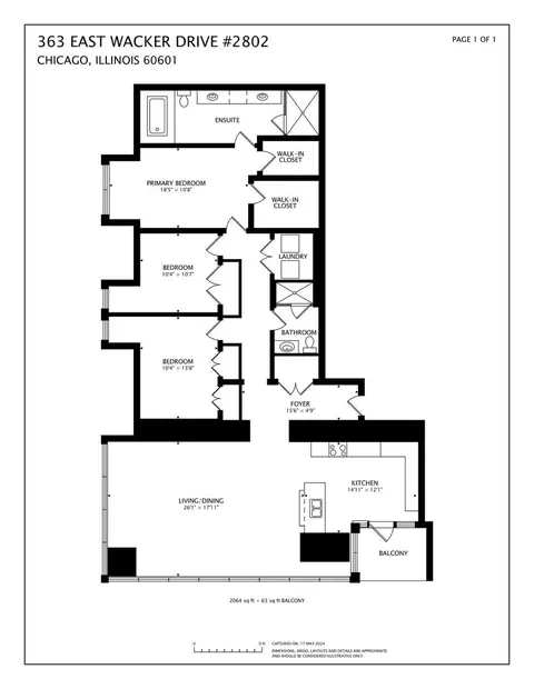 Floorplan - 363 E Wacker Dr #2802, Chicago, IL 60601 photo 1 of 1