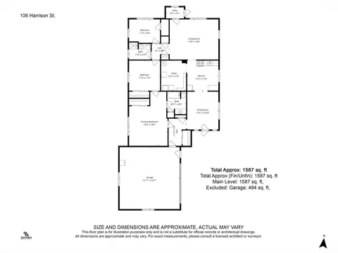 Floorplan - 106 E Harrison St, Catlin, IL 61817 photo 1 of 1