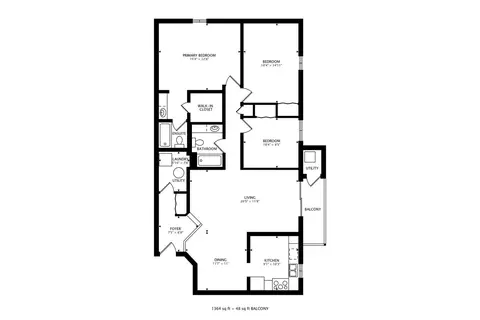 Floorplan - 1048 Harbour Ct #2B, Wheeling, IL 60090 photo 2 of 2
