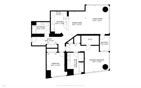 Floorplan - 60 E Monroe St #4504, Chicago, IL 60603 photo 1 of 1