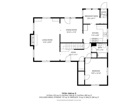 Floorplan - 514 Uvedale Rd, Riverside, IL 60546 photo 2 of 4