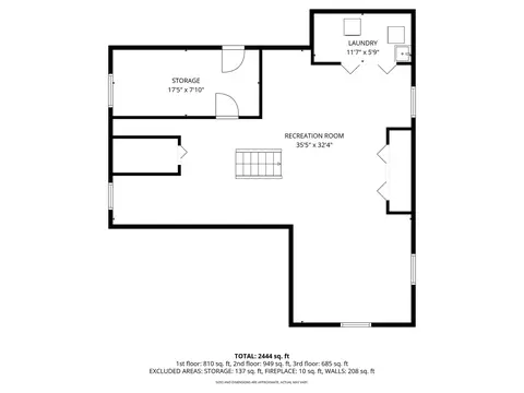 Floorplan - 514 Uvedale Rd, Riverside, IL 60546 photo 1 of 4