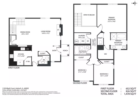 Floorplan - 1195 Mark Ct, Antioch, IL 60002 photo 1 of 1
