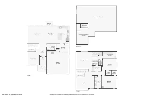 Floorplan - 600 Alpine Dr, Algonquin, IL 60102 photo 1 of 1
