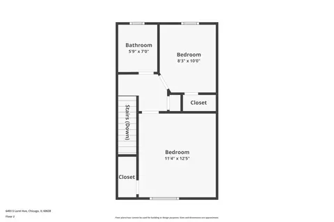 Floorplan - 6403 S Lorel Ave, Chicago, IL 60638 photo 2 of 3