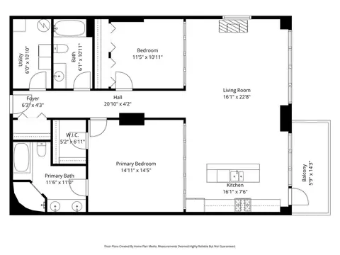 Floorplan - 70 E 18th St #2C, Chicago, IL 60616 photo 1 of 1