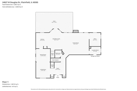 Floorplan - 24027 Douglas Dr, Plainfield, IL 60585 photo 1 of 3