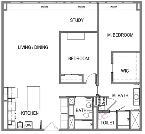 Floorplan - 175 E Delaware Pl #7304, Chicago, IL 60611 photo 1 of 1
