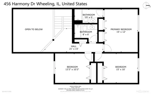 Floorplan - 456 Harmony Dr, Wheeling, IL 60090 photo 2 of 3