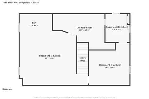 Floorplan - 7545 Beloit Ave, Bridgeview, IL 60455 photo 3 of 3