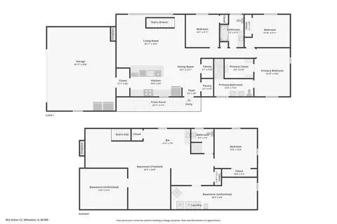 Floorplan - 902 Arbor Ct, Wheaton, IL 60189 photo 1 of 1
