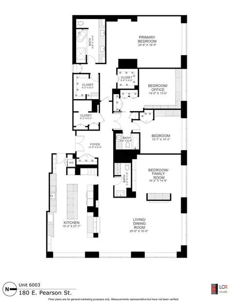Floorplan - 180 E Pearson St #6003, Chicago, IL 60611 photo 1 of 1