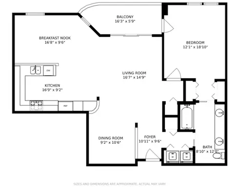 Floorplan - 3135 Town Square Dr #104, Rolling Meadows, IL 60008 photo 1 of 1