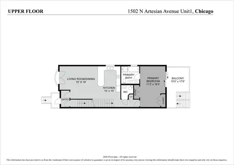 Floorplan - 1502 N Artesian Ave #1, Chicago, IL 60622 photo 1 of 2