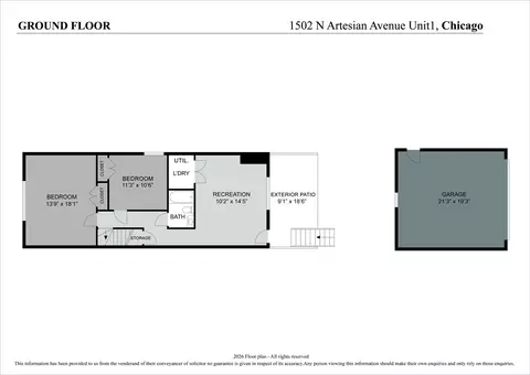 Floorplan - 1502 N Artesian Ave #1, Chicago, IL 60622 photo 2 of 2