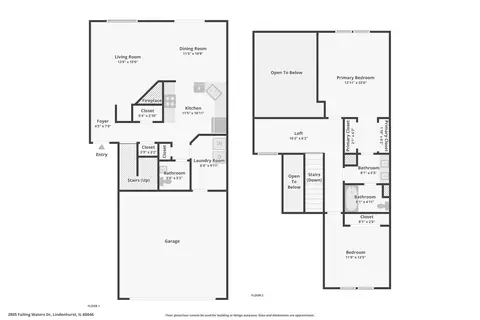 Floorplan - 2805 Falling Waters Dr, Lindenhurst, IL 60046 photo 1 of 1