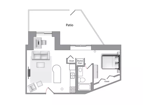 Floorplan - 420 S Clinton St #110A, Chicago, IL 60607 photo 1 of 1