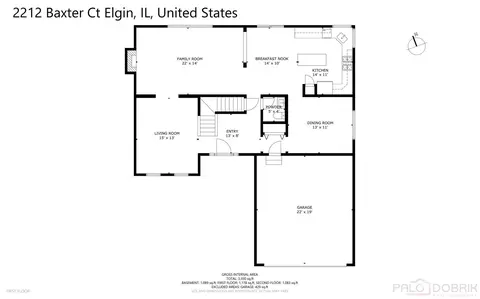 Floorplan - 2212 Baxter Ct, Elgin, IL 60123 photo 1 of 4