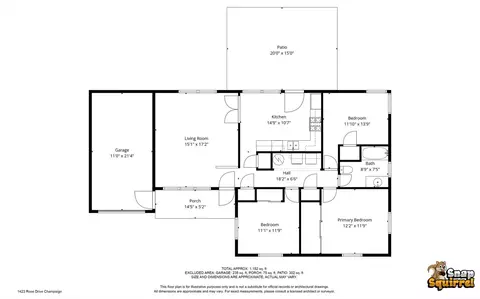 Floorplan - 1423 Rose Dr, Champaign, IL 61821 photo 1 of 1