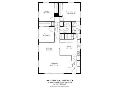 Floorplan - 17908 Lorenz Ave, Lansing, IL 60438 photo 2 of 3