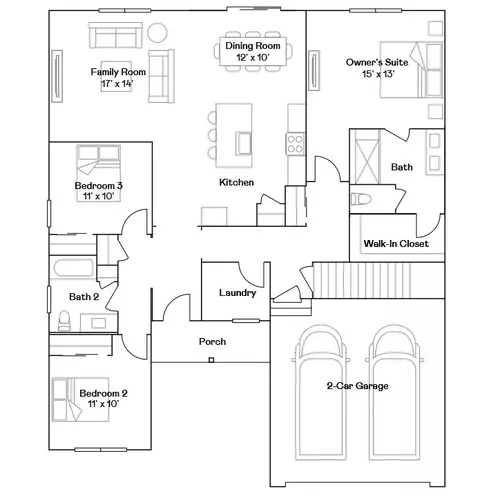 Floorplan - 14917 S Mccarthy Cir, Plainfield, IL 60544 photo 1 of 1