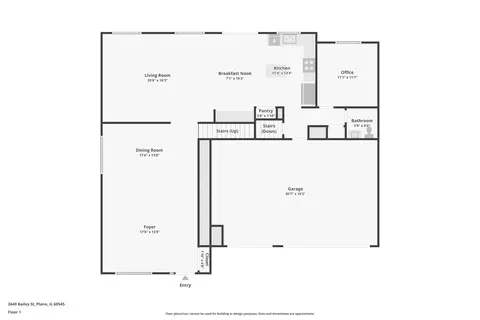 Floorplan - 3649 Bailey St, Plano, IL 60545 photo 1 of 3