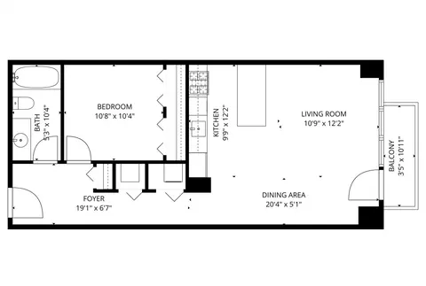 Floorplan - 1500 W Monroe St #215, Chicago, IL 60607 photo 1 of 1