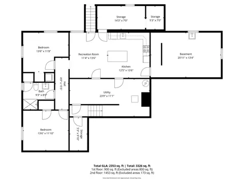 Floorplan - 1412 Avery Ave, Wheaton, IL 60187 photo 2 of 3