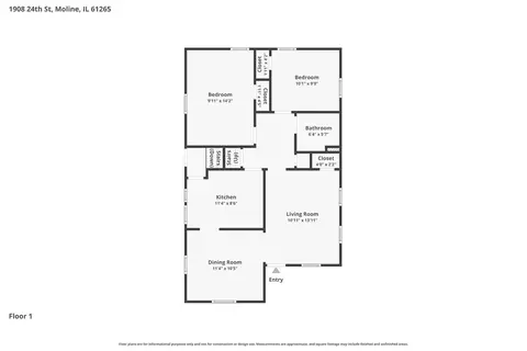 Floorplan - 1908 24th St, Moline, IL 61265 photo 1 of 4
